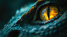 Dinosaurian Eye: Prehistoric Reptile Close-up