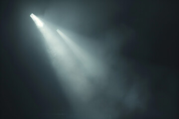 Poster - Spotlight and smoke on stage. Background image. Created with Generative AI technology