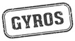 gyros stamp. gyros rectangular stamp on white background
