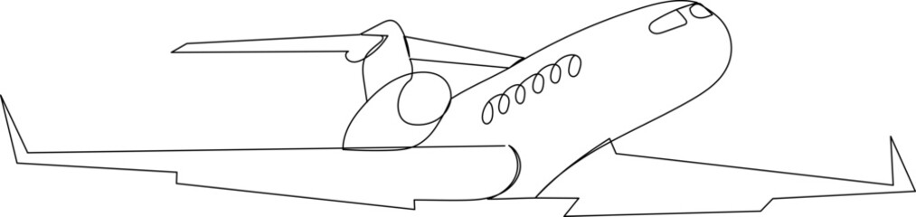 Wall Mural - airplane sketch on white background vector