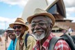 Group of senior afro friends, traveler portrait, in Sidney, Australia.