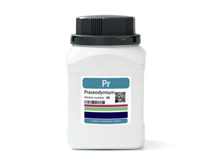 Poster -  Praseodymium chemical element with the symbol Pr