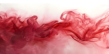A Closeup Of Red Smoke On A White Background