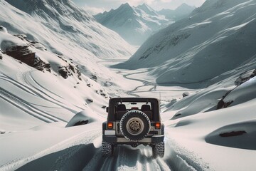 jeep on the road