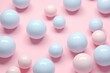 © JK2507 - light blue and pink 3d spheres pattern in a light pink background