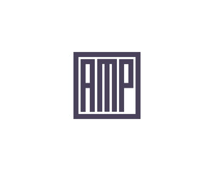 Fototapete - AMP logo design vector template