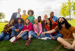 © PintoArt - multicultural and diverse friends looking at camera for lasting friendship team photo