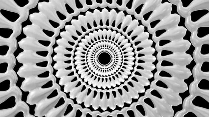 Poster - Black and white geometric background animation