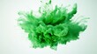 © Bohdan - Green dust explosion on white background