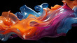 Colorful Abstract Liquid Wave Background with Smoke, Fire, and Light Elements , 3d rendering, abstract background with colorful liquid waves, computer generated images
