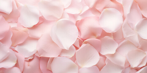 Wall Mural - Romantic Blossom: A Delicate Pink Rose Petal Flower on a Soft White Floral Background