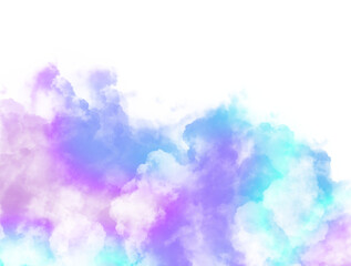 Wall Mural - cloudscape on transparent background clip art pink and blue clouds