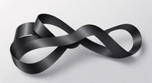 Black Ribbon On White Background
