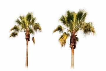 Coconut palm tree isolated on white background
