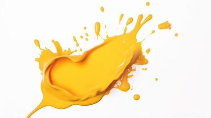 Aufkleber - A yellow paint splash with white background