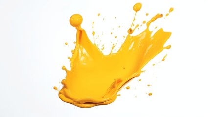 Aufkleber - A yellow paint splash with white background