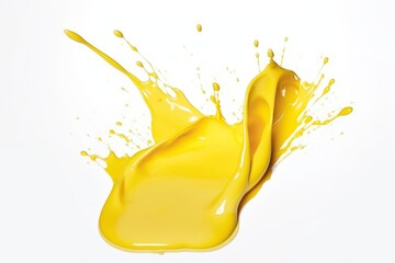 Aufkleber - A yellow paint splash with white background
