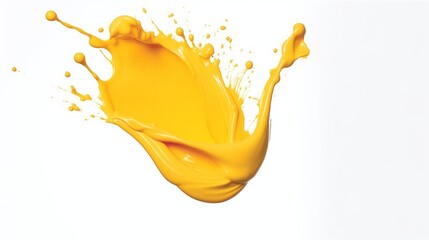Aufkleber - A yellow paint splash with white background