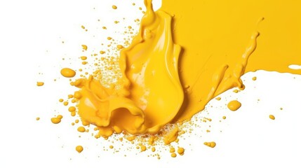 Aufkleber - A yellow paint splash with white background