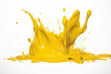 Aufkleber - A yellow paint splash with white background