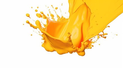 Aufkleber - A yellow paint splash with white background