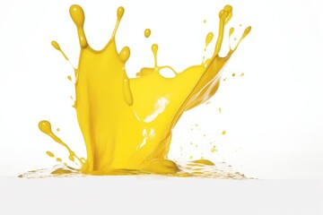 Aufkleber - A yellow paint splash with white background