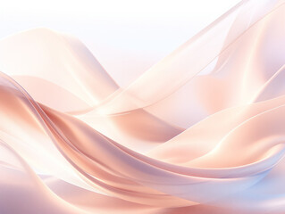 Wall Mural - White and Pink Background With Wavy Lines