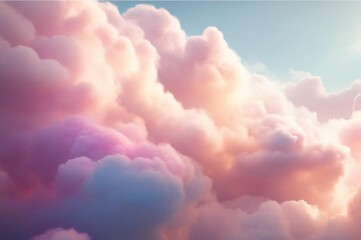 Wall Mural - Pink Clouds Background. Sky Background. Clouds Texture. Beautiful cloudscape with blue sky and pink clouds