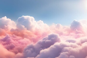 Wall Mural - Pink Clouds Background. Sky Background. Clouds Texture. Beautiful cloudscape with blue sky and pink clouds