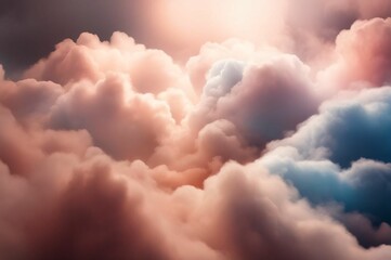 Wall Mural - Pink Clouds Background. Sky Background. Clouds Texture. Beautiful cloudscape with sky and pink clouds