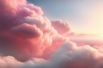 pink clouds background. sky background. clouds texture. beautiful cloudscape with blue sky and pink 
