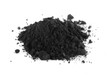activated charcoal isolated on white background.