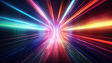 Fototapeta Tęcza - Abstract speed line background. Futuristic beams of light. Technology velocity movement pattern for banner or poster design.