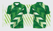 green background and pattern abstract polo jersey sport design