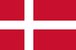 Denmark flag isolated in official colors and proportion correctly vector