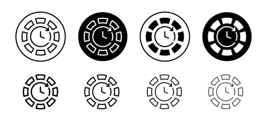 Poster - Time frame concept vector icon set collection. Time frame concept Outline flat Icon.