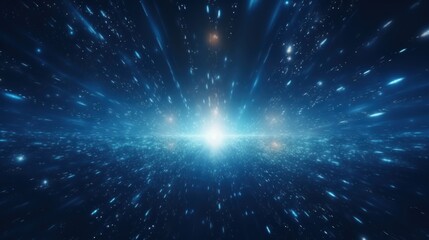 Aufkleber - Abstract Particle Moving In The Sci-fi Space Wallpaper, Background