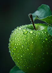 a fresh green apple