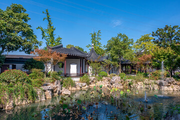 Wall Mural - Suzhou Gardens and classical architecture in Jiangnan, China