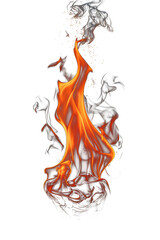 Wall Mural - Isolated Fire Flame - High-Resolution PNG with Transparent Background