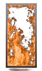 Poster - Burning Flame Border - Transparent Background Frame Element