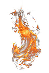 Poster - Realistic Fire Flame Isolated on Transparent Background - High-Quality PNG Illustration