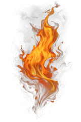 Poster - Realistic Fire Flame Isolated on Transparent Background - High-Resolution PNG