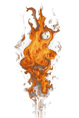 Poster - High-Resolution Realistic Flame Graphic with Transparent Background - Instant Download