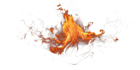 Poster - Realistic Fire Flame Isolated on Transparent Background - High-Quality PNG Image