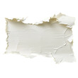 torn white paper with jagged edges elegantly placed on an isolated white background.
