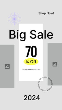 Creative modern black friday sale social media post template banner
