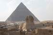 The Great Sphinx of Giza,  located in the pyramid complex near Cairo, Egypt. One of Seven Wonders of the World.