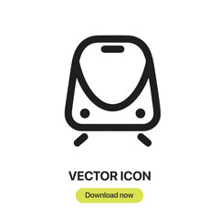Fototapete - Train icon vector. Linear-style sign for mobile concept and web design. Train symbol illustration. Pixel vector graphics - Vector.	