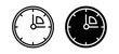 Time frame concept outline icon collection or set. Time frame concept Thin vector line art